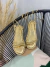 Rasteira flat form amarração - dourada - online store