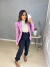 Blazer manga princesa acinturado - lilás - loja online