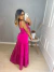 Vestido longo nozinho camadas - rosa pink - comprar online