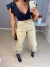 Calça jeans baggy - bege - buy online