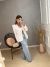 Blazer em alfaiataria com botões no punho - branco - comprar online