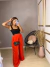 Calça pantalona - laranja escuro - loja online