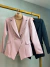 Blazer alfaiataria alongado - rosa nude
