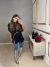 Poncho capa trançado com fenda - tricot mousse preto - comprar online