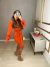 Image of Vestido transpassado com amarração - laranja