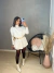Image of Poncho no tricot modal - off white