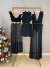 Vestido longo no tule com maiô - preto