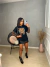 Saia de couro em vinil - preto - loja online