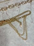 Cinto de corrente quadrado - dourado - comprar online