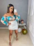 Short saia assimétrico poliamida premium - Branco - loja online