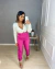 Calça alfaitaria inspiração zara - rosa fúcsia P - loja online