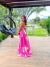 Vestido longo insp farm - rosa pink - comprar online