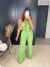 Conjunto Cropped e calça pantalona - verde on internet