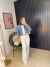 Calça wide leg jeans destroyed - branca - loja online