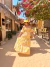 Image of Vestido longo ciganinha estampado - amarelo lima