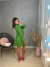 Vestido alfaiataria com manga e gola - verde - loja online