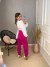 Calça alfaiataria slouchy - rosa pink - loja online