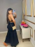Vestido crochê com argola frontal - preto on internet