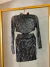 Vestido paetê com gola e manga longa - prata