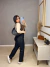 Calça wide loose de couro - preta - comprar online