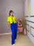 Calça pantalona cós alto - azul - loja online
