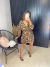 Image of Vestido curto com manga longa - animal print