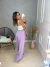 Calça pantalona cós alto - lilás - buy online