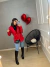 Blazer alfaiataria alongado - vermelho na internet