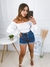 Cropped lastex ciganinha - branco
