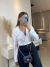 Mini blazer alfaiataria acetinado - off white - online store