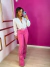 Calça jeans flare - rosa - Amor de Peça - Looks Femininos Estilosos, Loja de Roupa Feminina Online