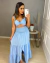 Imagem do Conjunto saia e Cropped camadas - azul bebê