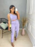 Conjunto calça jogger e cropped nula manga - lilás