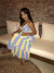 Conjunto saia midi e cropped listrado
