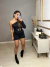 Short alfaiataria com cinto - preto on internet