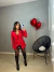 Blazer alfaiataria alongado - vermelho
