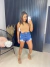 Short jeans cós alto destroyed - lavagem escura - comprar online