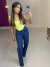 Calça jeans wide leg com elastano - lavagem escura - 28000 - 2