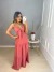 Vestido longo nozinho camadas - rosa goiaba on internet