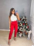 Imagem do Calça alfaiataria insp zara com cinto - vermelho