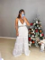 Vestido longo camadas no crepe versace - branco - buy online