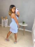 Vestido midi alcinha - vichy azul - buy online