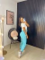 Calça alfaiataria inspiração zara - azul turquesa on internet