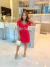 Vestido curto com manguinha princesa - vermelho - comprar online