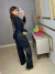 Calça wide leg de couro - preta on internet