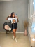Saia de couro em vinil - preto - loja online