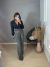 Calça flare em lurex - prata - comprar online