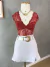 Body de renda manguinha - vermelho - Amor de Peça - Looks Femininos Estilosos, Loja de Roupa Feminina Online