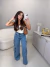 Body em microfibra decote quadrado - creme - loja online