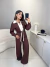 Conjunto de bomber e calça na alfaiataria marrant - marrom com nude - comprar online